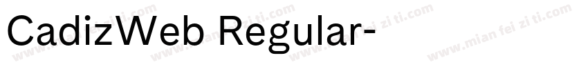 CadizWeb Regular字体转换